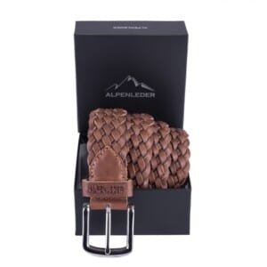 Ceinture cuir tressé Dominik